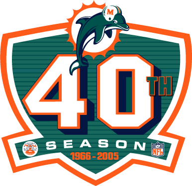 Miami Dolphins 2005 Anniversary Logo cricut iron on